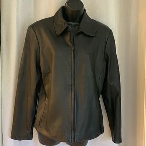 WORTHINGTON Leather Zip Jacket Sz: L